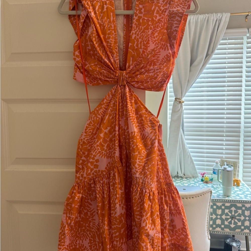 ALC Lexi Mini Dress | Orange & Pink Patterned Dress